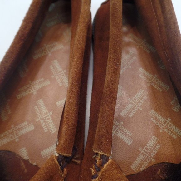 Minnetonka Women's Leather Moccasin Sz 8 W Beading - Picture 14 of 14